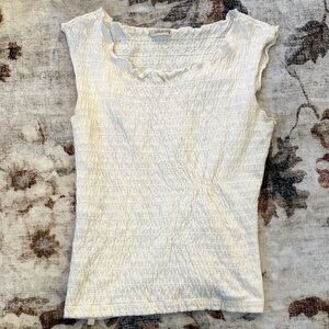 Vintage Billabong Women's Cream Textured Tank Top